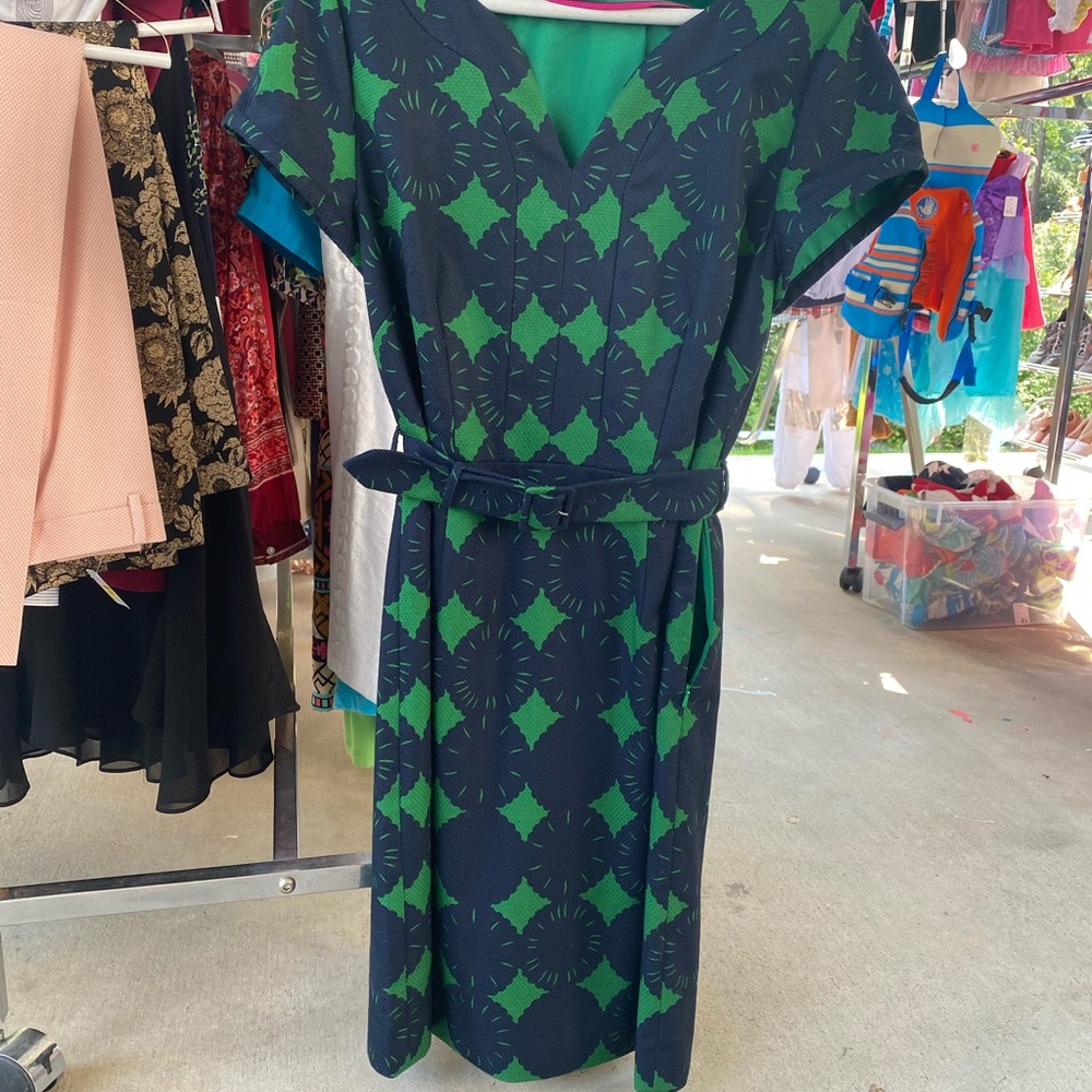 Boden belted short sleeve dress